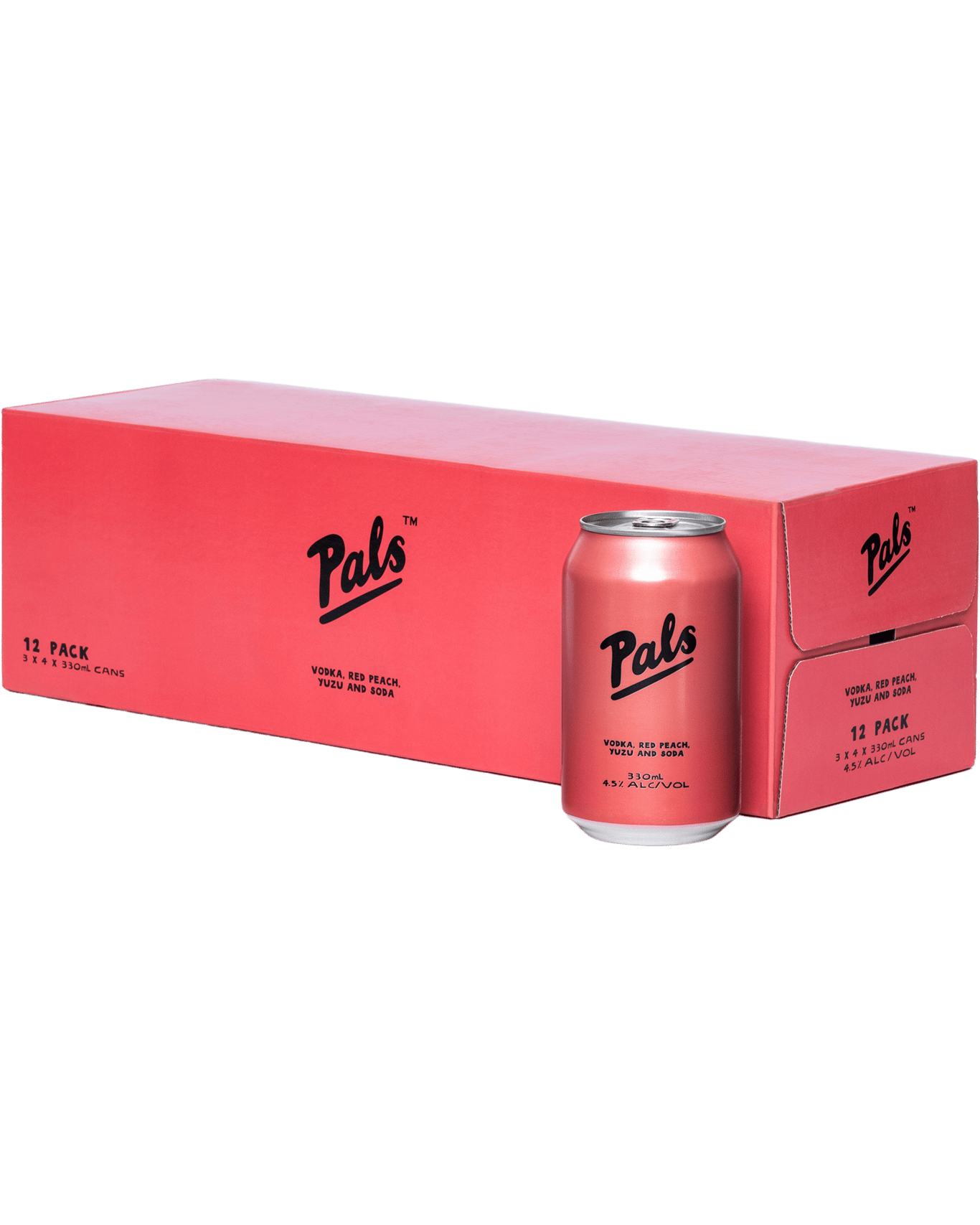 Pals Vodka Red Peach, Yuzu and Soda 10pk 330ml cans