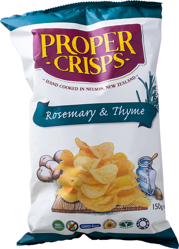 Proper Crisps Rosemary & Thyme 150 gr