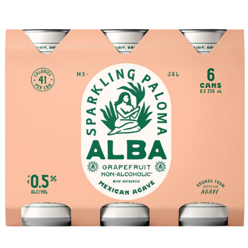 Alba Zero Grapefruit Sparkling Paloma Margarita 6pack