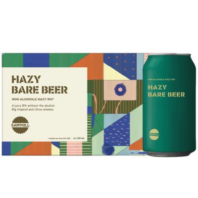 Sawmill Hazy Bare Beer 6 pack cans
