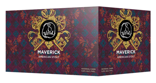 8 Wired Maverick Stout 6 pack 330ml can